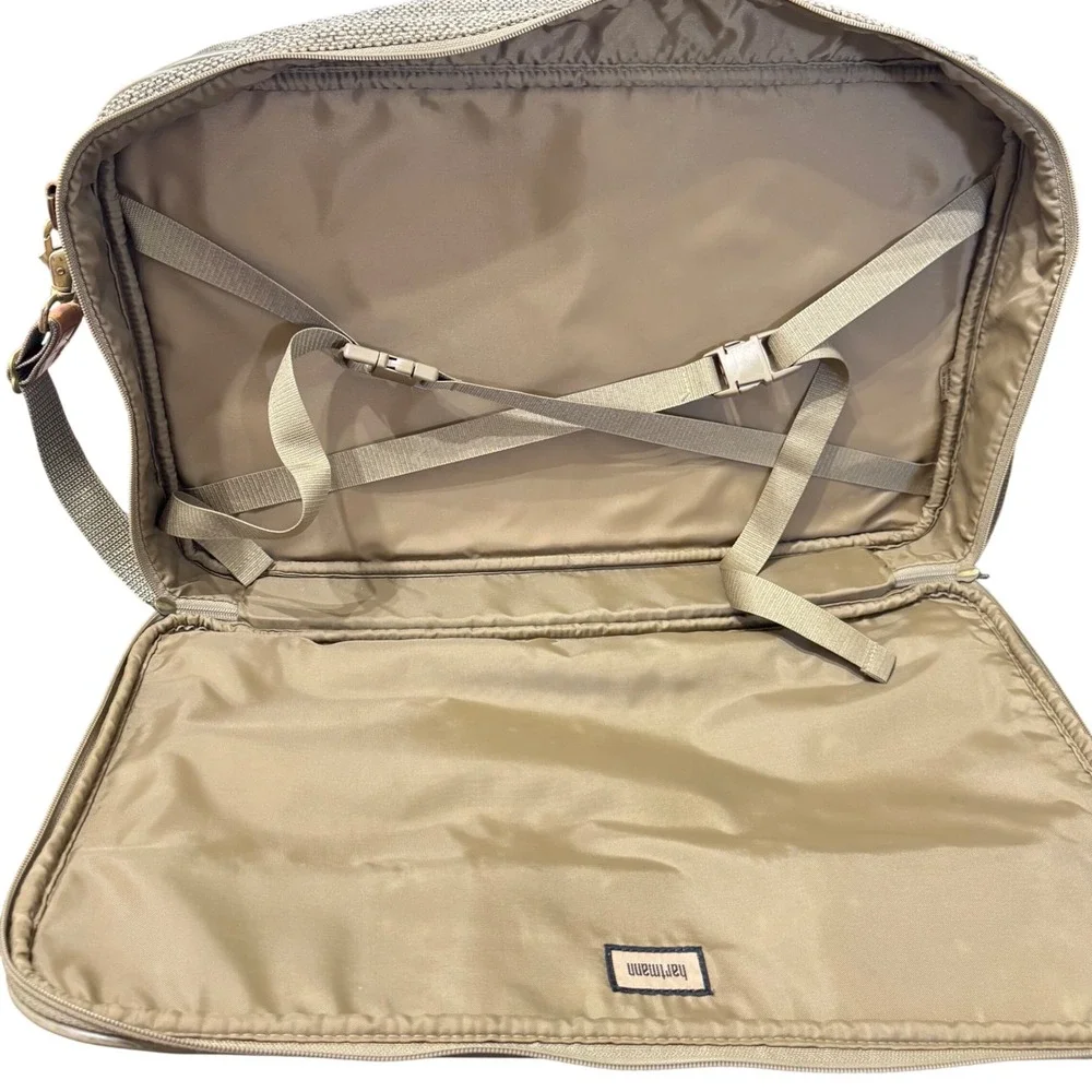 Hartmann Tweed Travel Bag Unisex OS‎ Tan Brown Vintage Belting Leather Carryon